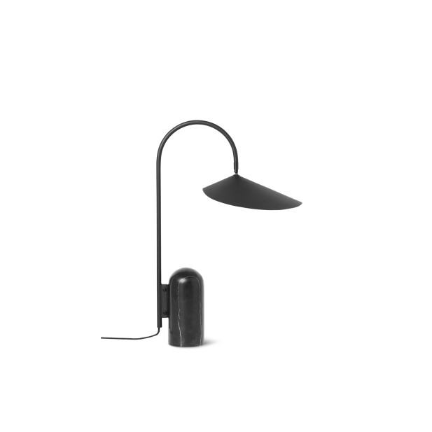 Lámpara de Mesa ARUM, Metal / Mármol Negro - Ferm Living; 100132101