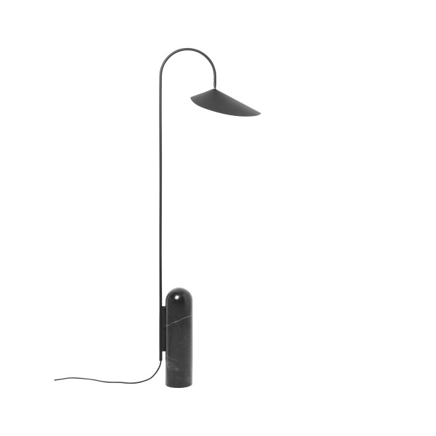 Lámpara de Pie ARUM, Metal / Mármol Negro - Ferm Living; 100133101