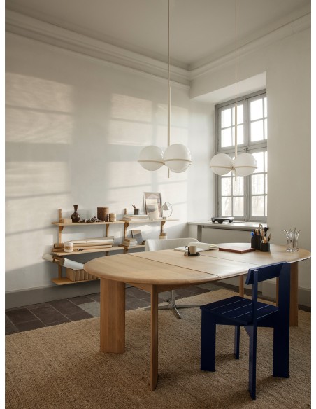 Mesa BEVEL Extensible x2, de Comedor, Roble Blanco Aceitado - Ferm Living