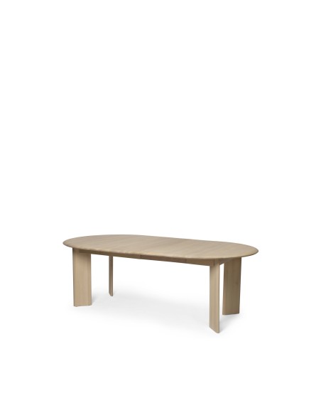 Mesa BEVEL Extensible x2, de Comedor, Haya Blanca Aceitada - Ferm Living