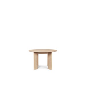 Mesa BEVEL Ø117 cm, de Comedor, Roble Blanco - Ferm Living; 1102732851