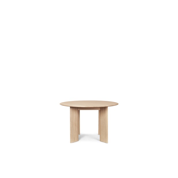 Mesa BEVEL Ø117 cm, de Comedor, Roble Blanco - Ferm Living; 1102732851