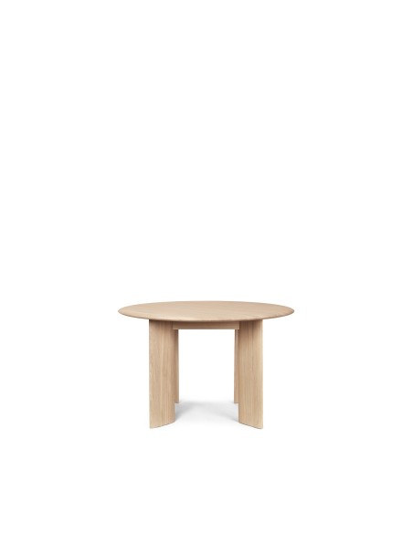 Mesa BEVEL Ø117 cm, de Comedor, Roble Blanco - Ferm Living; 1102732851