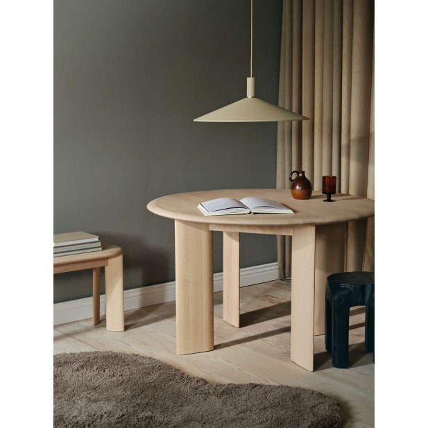 Mesa BEVEL Ø117 cm, de Comedor, Roble... Mesa BEVEL Ø117 cm, de Comedor, Roble...