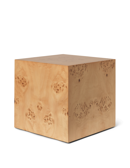 Mesa Auxiliar Cubo BURL, Álamo Natural - Ferm Living; 1104270162