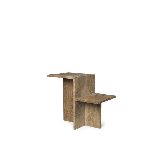 Mesa Auxiliar DISTINCT, Mármol Marrón Oscuro - Ferm Living
