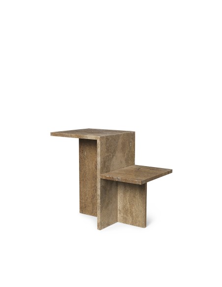 Mesa Auxiliar DISTINCT, Mármol Marrón Oscuro - Ferm Living