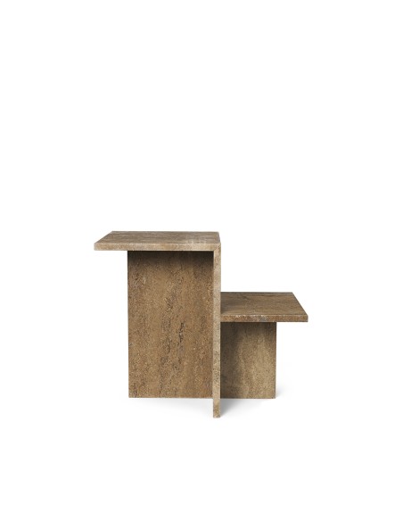 Mesa Auxiliar DISTINCT, Mármol Marrón Oscuro - Ferm Living