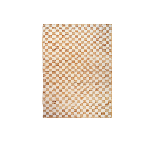 Alfombra Lana Yute CHECK 200x300cm, Blanco/Nat- Ferm Living 1104268676