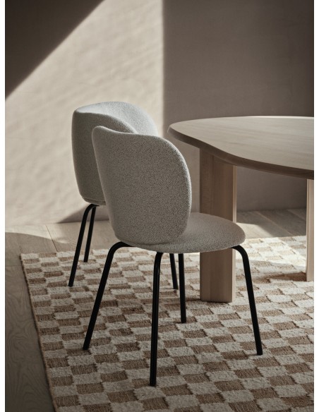 Alfombra de Lana y Yute CHECK 200x300 cm, Blanco Roto / Natural - Ferm Living