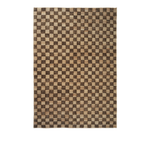 Alfombra Lana Yute CHECK 200x300cm, Marrón/Nat -Ferm Living 1104268677