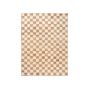 Alfombra Lana Yute CHECK 140x200cm, Blanco/Nat -Ferm Living; 1104268674