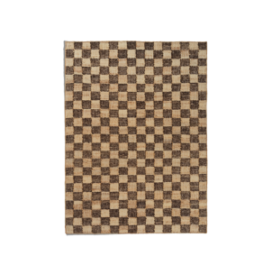 Alfombra Lana Yute CHECK 140x200cm, Marrón/Nat -Ferm Living 1104268675