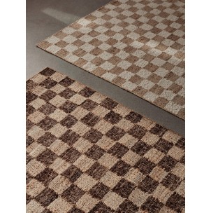 Alfombra Lana Yute CHECK 70x180cm - Marrón/Nat -Ferm Living 1104268673 2