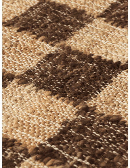Alfombra de Lana y Yute CHECK 70x180 cm - Marrón / Natural - Ferm Living