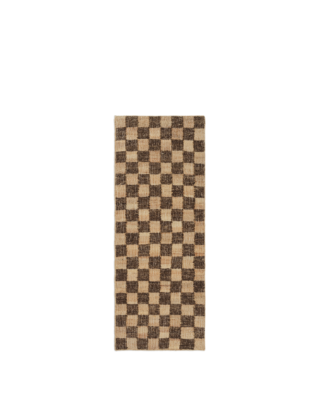 Alfombra Lana Yute CHECK 70x180cm - Marrón/Nat -Ferm Living 1104268673