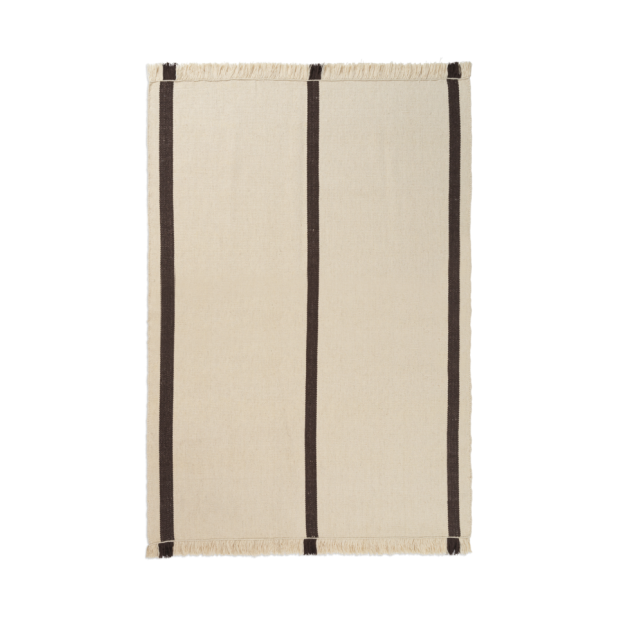 Alfombra Kelim CALM 140x200cm, Blanco/Marrón - Ferm Living; 1104268448