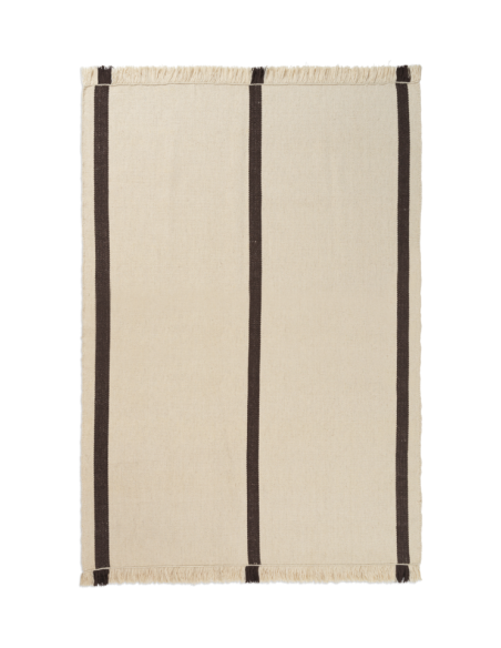 Alfombra Kelim CALM 140x200cm, Blanco/Marrón - Ferm Living; 1104268448