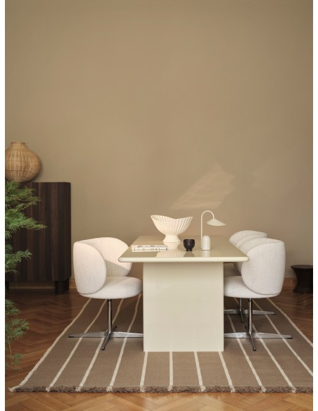 Alfombra Kelim CALM 200x300 cm, Arena Oscura / Blanco Roto - Ferm Living