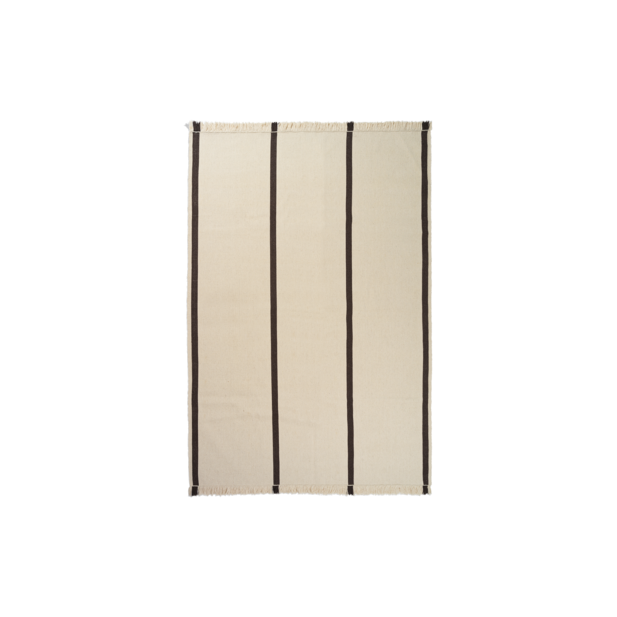 Alfombra Kelim CALM 200x300 cm, Blanco/Marrón - Ferm Living 1104268447