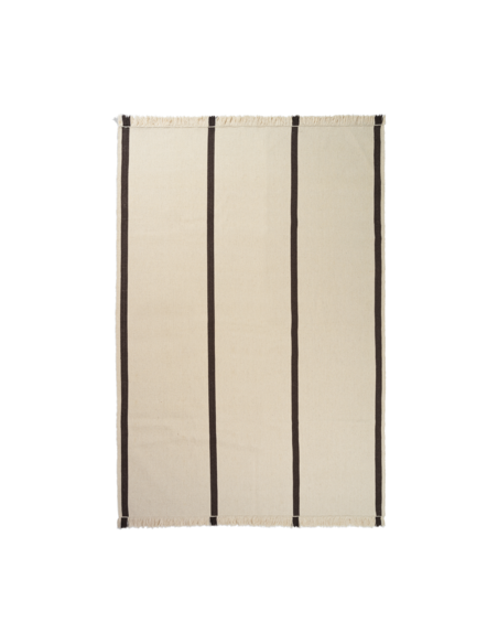 Alfombra Kelim CALM 200x300 cm, Blanco/Marrón - Ferm Living 1104268447