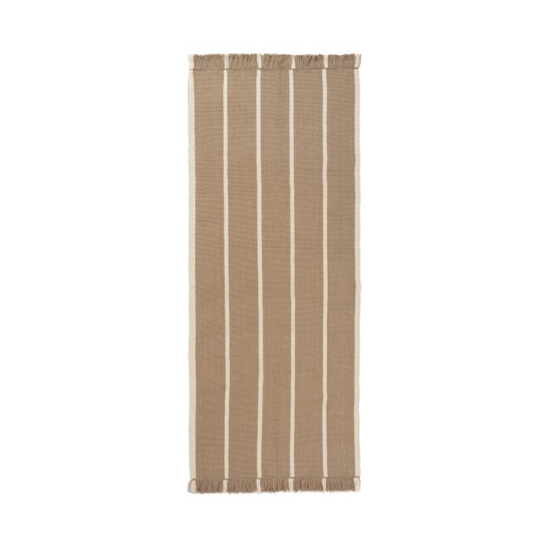 Alfombra Kelim CALM 80x200 cm, Arena/Blanco - Ferm Living; 1104268450
