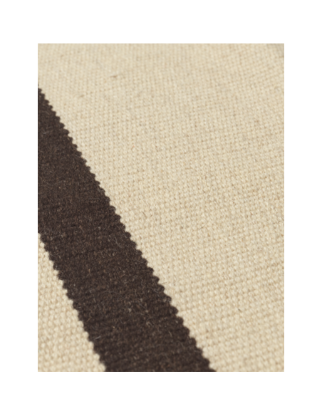 Alfombra de Pasillo Kelim CALM 80x200 cm, Blanco Roto / Marrón - Ferm Living