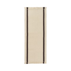 Alfombra Kelim CALM 80x200 cm, Blanco / Marrón - Ferm Living; 1104268451