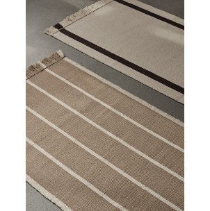 Alfombra Kelim CALM 80x200 cm, Blanco / Marrón - Ferm Living; 1104268451 2