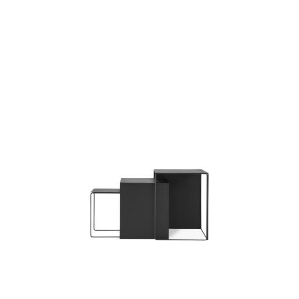 Set 3 Mesas Nido CLUSTER, Metal Negro - Ferm Living; Vackart; 3213