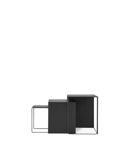 Set 3 Mesas Nido CLUSTER, Metal Negro - Ferm Living; Vackart; 3213