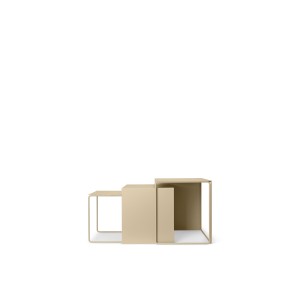 Set 3 Mesas Nido CLUSTER, Metal Beige- Ferm Living; Vackart 1104263579