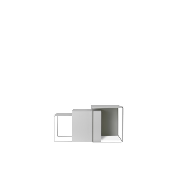 Set 3 Mesas Nido CLUSTER, Metal Gris Claro- Ferm Living; Vackart; 3373