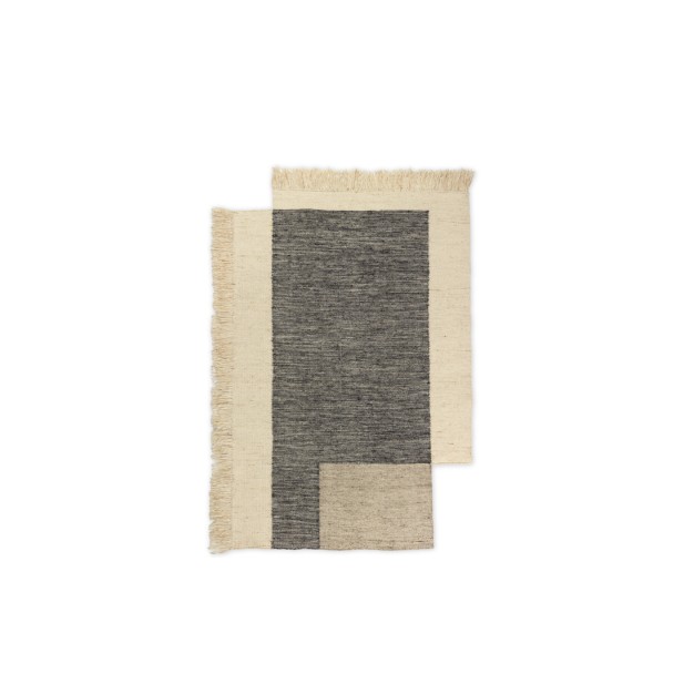 Alfombra COUNTER 140x200 cm, Carbón/Blanco - Ferm Living; 1104268143