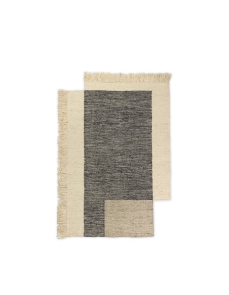 Alfombra COUNTER 140x200 cm, Carbón/Blanco - Ferm Living; 1104268143