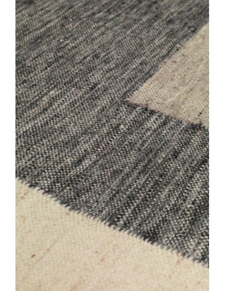 Alfombra de Pasillo COUNTER 80x200 cm - Carbón / Blanco Roto - Ferm Living