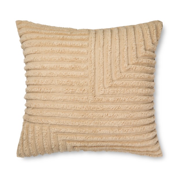 Cojín CREASE Grande 80x80cm, Lana Arena Clara- Ferm Living; 1104264624