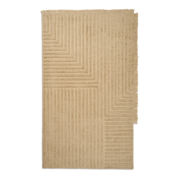 Alfombra CREASE Grande 250x160cm, Lana Arena - Ferm Living; 1104264663
