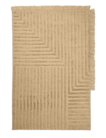 Alfombra CREASE Pequeña 200x140cm, Lana Arena - Ferm Living 1104264661