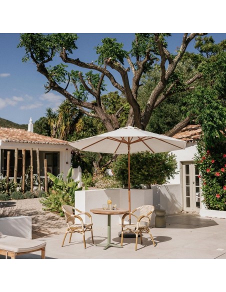 Silla con Brazos ÁNGELES, Ratán Sintético / Metal