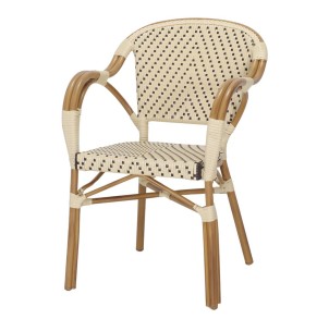 Silla con Brazos ÁNGELES, Ratán Sintético / Metal. Vackart