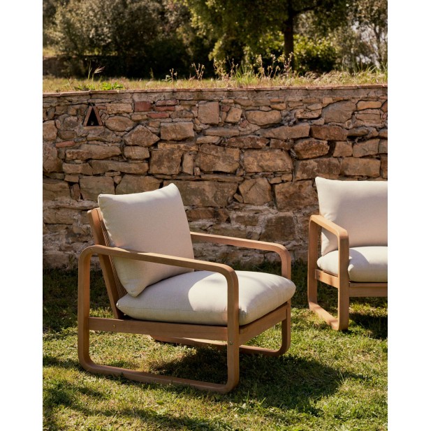 Sillón Sacaleta, madera maciza eucalipto FSC 100% - Kave Home; J1700035JJ12