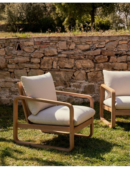 Sillón Sacaleta, madera maciza eucalipto FSC 100% - Kave Home; J1700035JJ12