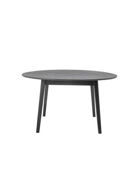 Mesa de Comedor PERON Ø140 cm, Negro, FSC® 100%, Roble - Bloomingville