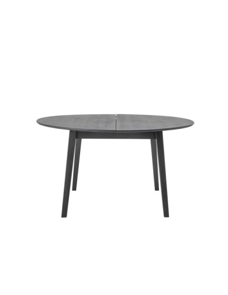 Mesa de Comedor PERON Ø140 cm, Negro, FSC® 100%, Roble - Bloomingville