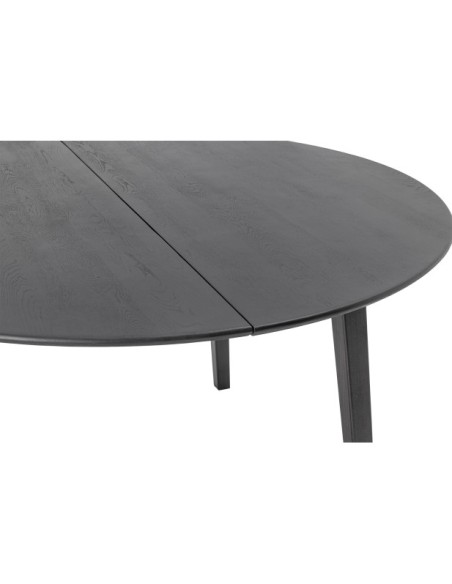 Mesa de Comedor PERON Ø140 cm, Negro, FSC® 100%, Roble - Bloomingville
