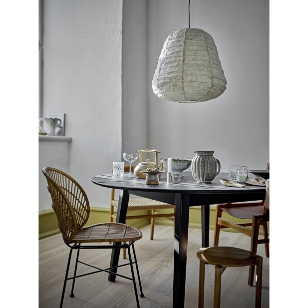 Mesa de Comedor PERON Ø140 cm, Negro,...