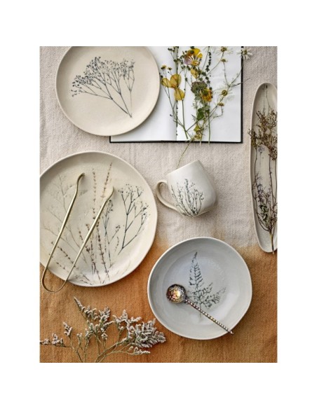 Plato BEA, Pack múltiple, Natural, Gres - Bloomingville