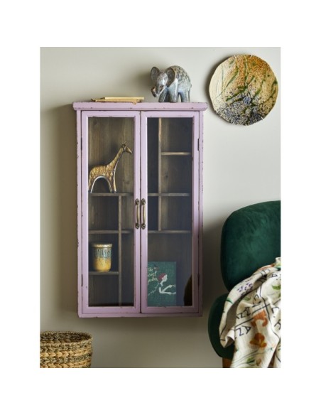 Aparador Vitrina HAZEM, Rosa, Madera de Abeto - Bloomingville