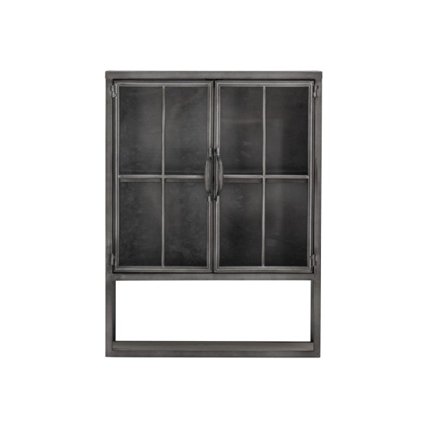 Aparador Vitrina SINDRE, Negro, Metal - Bloomingville